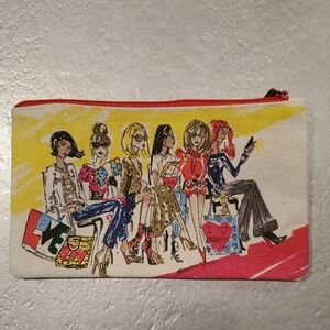 Colorful Fashion Illustration Cosmetic Bag.